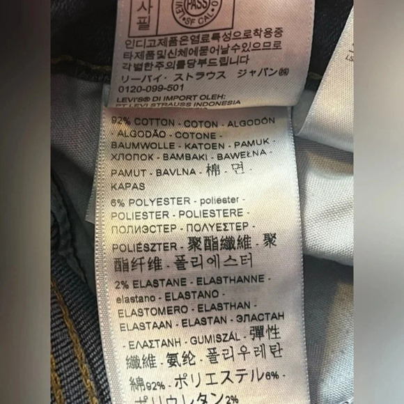 Levi 711 Skinny Distressed Women’s Jeans Raw Hem Classic Denim Size 25 - Picture 8 of 14